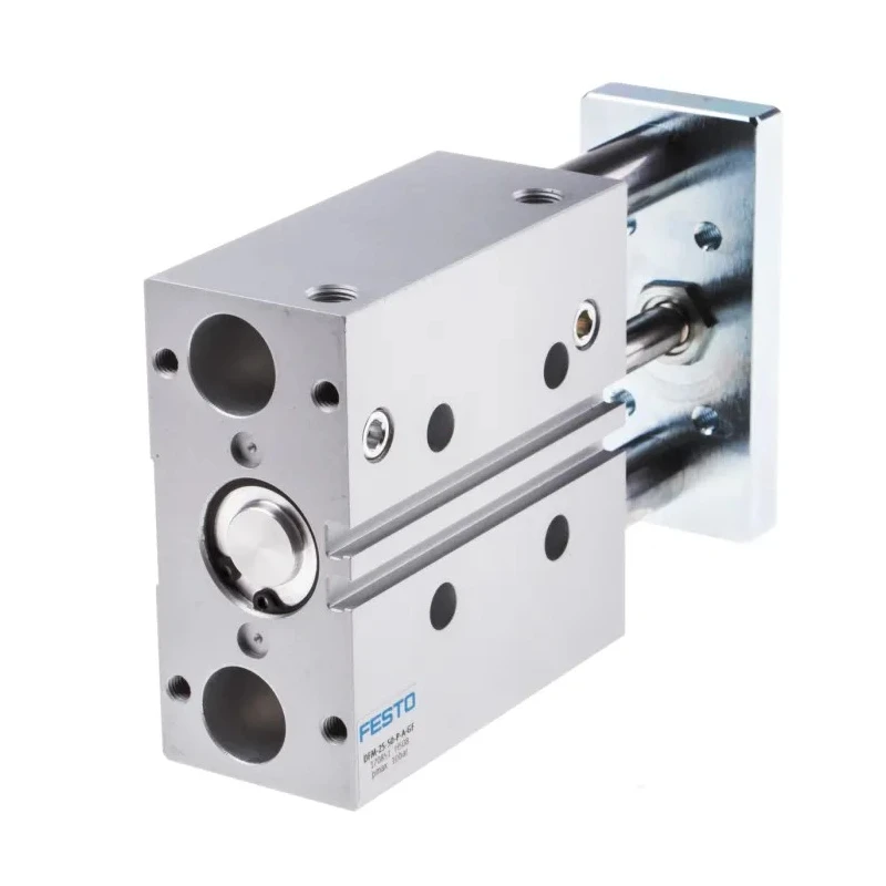 Festo Pneumatic Guided Cylinder 25mm Bore, 50 mm Stroke, Double Acting, DFM Series, Side Flat Mount DFM-25-50-P-A-GF