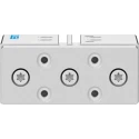 Festo Pneumatic Guided Cylinder 20mm Bore Double Acting Through Hole Mount 10 bar Maximum Operating Pressure DFM-20-25-P-A-GF