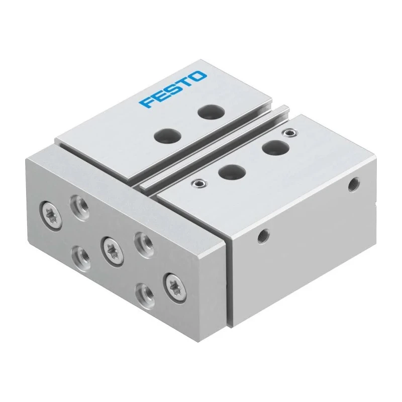 Festo Pneumatic Guided Cylinder 20mm Bore Double Acting Through Hole Mount 10 bar Maximum Operating Pressure DFM-20-25-P-A-GF