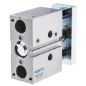 Festo Pneumatic Guided Cylinder 20 mm Bore Double Acting, Side Flat Through Hole Mount, 10 bar Pressure DFM-20-20-P-A-GF