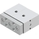 Festo Pneumatic Guided Cylinder 20 mm Bore Double Acting, Side Flat Through Hole Mount, 10 bar Pressure DFM-20-20-P-A-GF