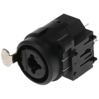 Neutrik Chassis XLR Connector Straight 3 Way Female 50V 7.5A Gold over Nickel Plating NCJ6FI-S