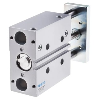 Festo Pneumatic Guided Cylinder 25mm Bore, Double Acting, 50mm Stroke, High Alloy Stainless Steel Body, DFM-25-50-P-A-KF