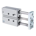 Festo Pneumatic Guided Cylinder DFM Series 32 mm Bore, 80 mm Stroke, Double Acting, Anodised Aluminium DFM-32-80-P-A-KF