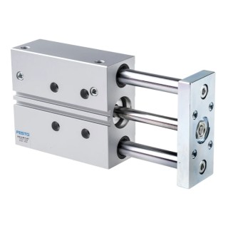 Festo Pneumatic Guided Cylinder DFM Series 32 mm Bore, 80 mm Stroke, Double Acting, Anodised Aluminium DFM-32-80-P-A-KF