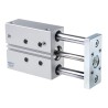 Festo Pneumatic Guided Cylinder DFM Series 32 mm Bore, 80 mm Stroke, Double Acting, Anodised Aluminium DFM-32-80-P-A-KF