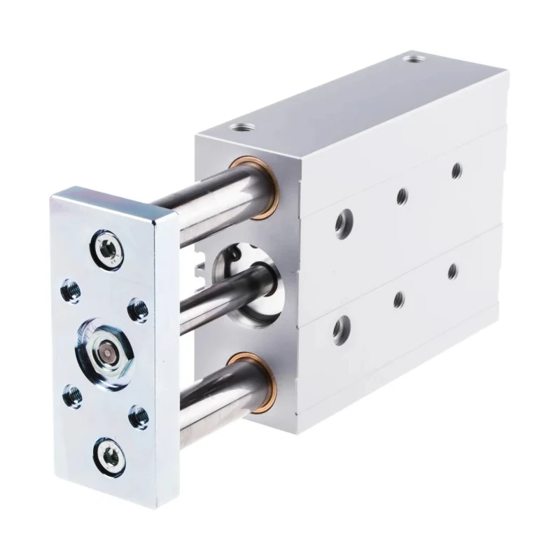 Festo Pneumatic Guided Cylinder 32mm Bore, Double Acting, Through Hole Mount, 100mm Stroke, DFM Series DFM-32-100-P-A-GF
