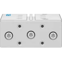 Festo Pneumatic Guided Cylinder 32mm Bore, Double Acting, Through Hole Mount, 100mm Stroke, DFM Series DFM-32-100-P-A-GF