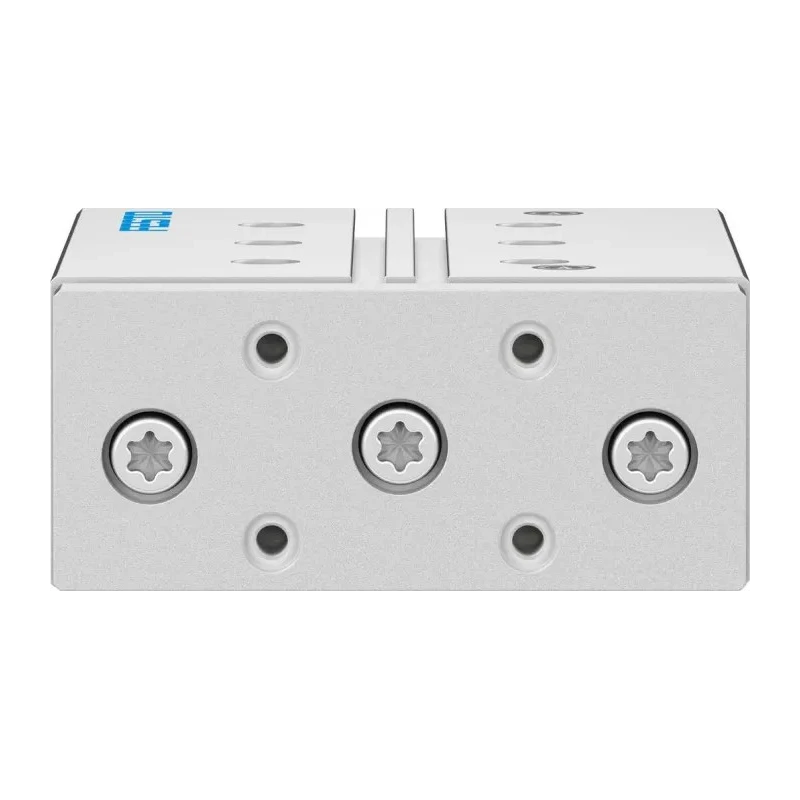 Festo Pneumatic Guided Cylinder 32mm Bore, Double Acting, Through Hole Mount, 100mm Stroke, DFM Series DFM-32-100-P-A-GF