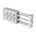 Festo Pneumatic Guided Cylinder 32mm Bore Double Acting Through Hole Mount, 10 bar Max Pressure, Elastomer DFM-32-125-P-A-GF