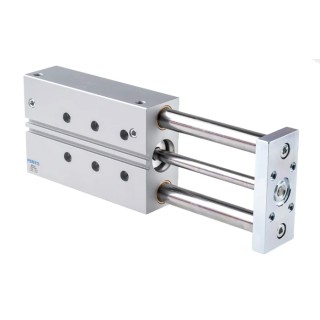 Festo Pneumatic Guided Cylinder 32mm Bore Double Acting Through Hole Mount, 10 bar Max Pressure, Elastomer DFM-32-125-P-A-GF