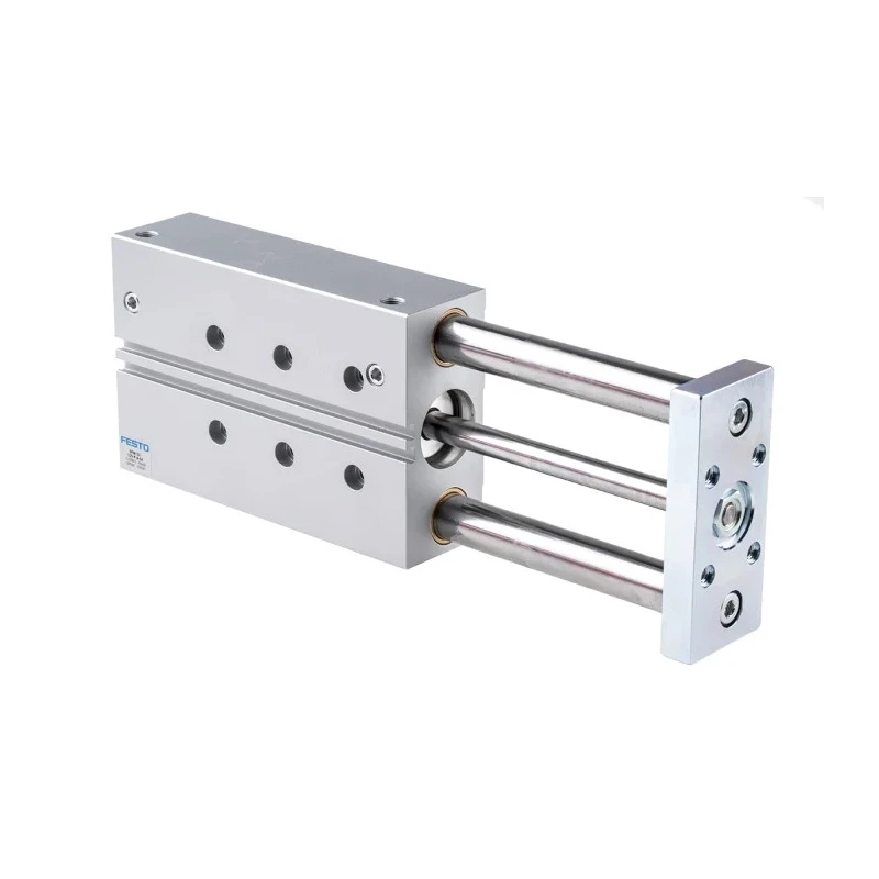 Festo Pneumatic Guided Cylinder 32mm Bore Double Acting Through Hole Mount, 10 bar Max Pressure, Elastomer DFM-32-125-P-A-GF