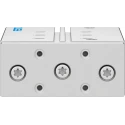 Festo Pneumatic Guided Cylinder 32mm Bore Double Acting Through Hole Mount, 10 bar Max Pressure, Elastomer DFM-32-125-P-A-GF