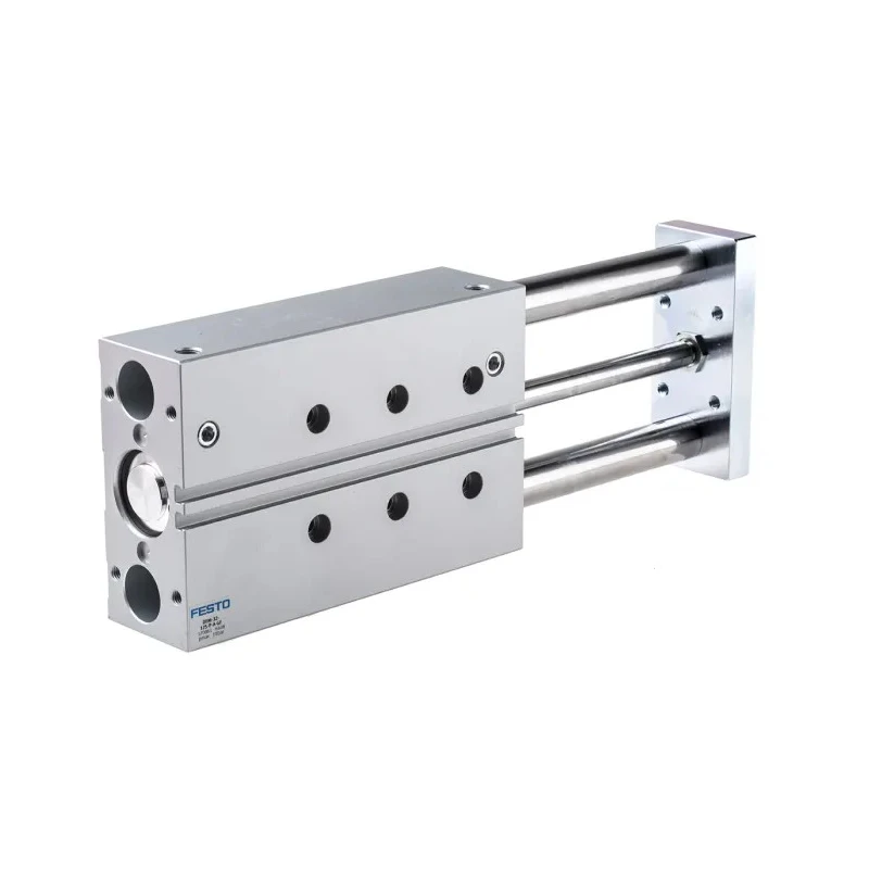 Festo Pneumatic Guided Cylinder 32mm Bore Double Acting Through Hole Mount, 10 bar Max Pressure, Elastomer DFM-32-125-P-A-GF