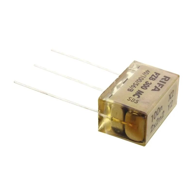 KEMET Paper Capacitor X2 + 2xY2 100nF 275V AC 275V DC Through Hole PZB300