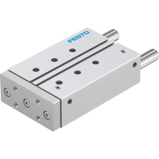 Festo Pneumatic Guided Cylinder 40mm Bore, 125mm Stroke, Double Acting, Through Hole Mount, NBR Body DFM-40-125-P-A-GF