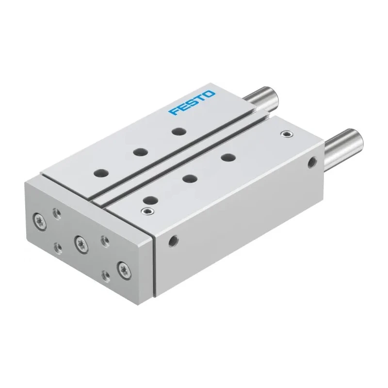 Festo Pneumatic Guided Cylinder 40mm Bore, 125mm Stroke, Double Acting, Through Hole Mount, NBR Body DFM-40-125-P-A-GF