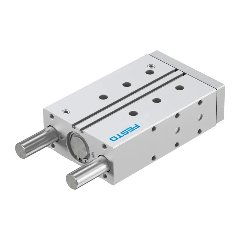 Festo Pneumatic Guided Cylinder 40mm Bore, 125mm Stroke, Double Acting, Through Hole Mount, NBR Body DFM-40-125-P-A-GF