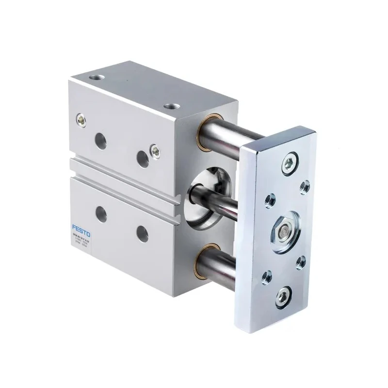 Festo Pneumatic Guided Cylinder DFM Series 40mm Bore 50mm Stroke Double Acting Through Hole Mount DFM-40-50-P-A-GF