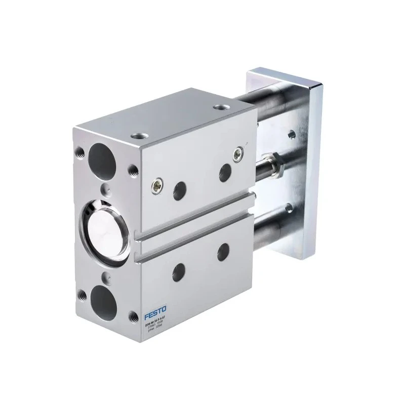 Festo Pneumatic Guided Cylinder DFM Series 40mm Bore 50mm Stroke Double Acting Through Hole Mount DFM-40-50-P-A-GF