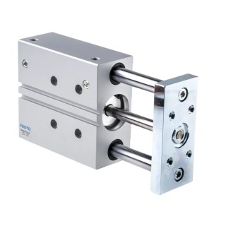 Festo Pneumatic Guided Cylinder 40mm Bore, Double Acting, Through Hole Mount, DFM Series DFM-40-80-P-A-KF
