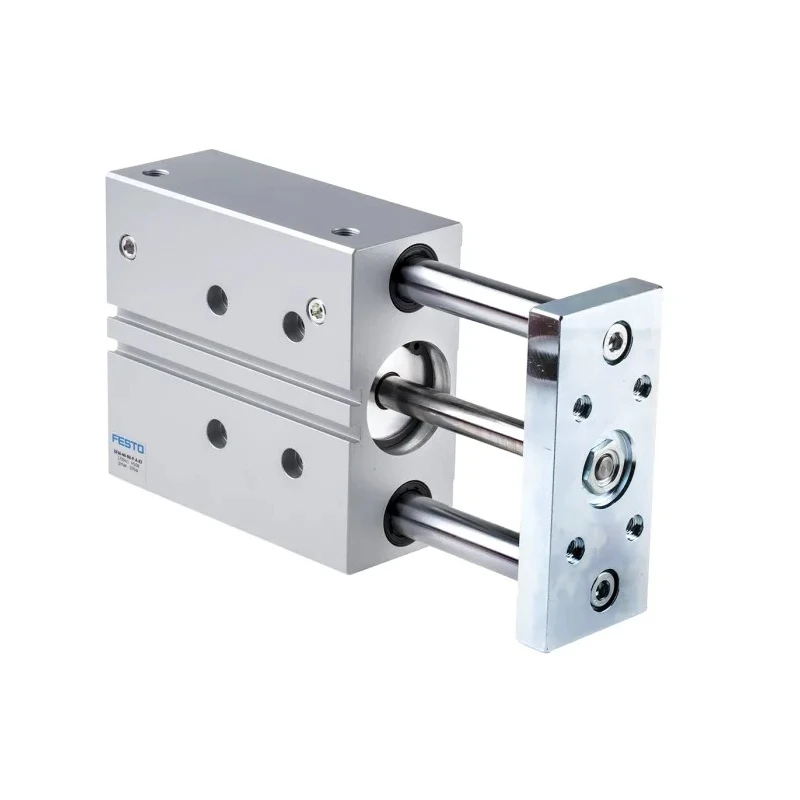 Festo Pneumatic Guided Cylinder 40mm Bore, Double Acting, Through Hole Mount, DFM Series DFM-40-80-P-A-KF