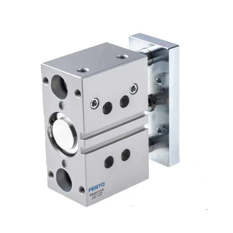 Festo Pneumatic Guided Cylinder DFM Series 40mm Bore 25mm Stroke Double Acting Through Hole Mount DFM-40-25-P-A-KF