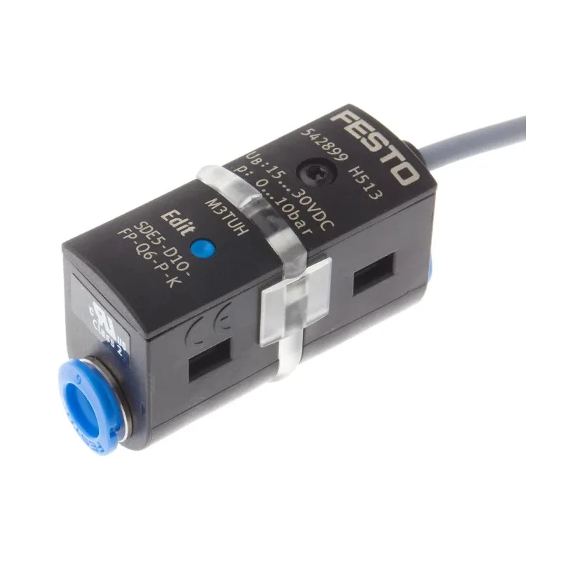 Festo Pressure Sensor IP40 10 bar 12V dc, 24 V dc Piezoresistive Measurement 