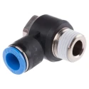 Festo Nickel Plated Brass Pneumatic Fitting Male Threaded-to-Tube ISO 228-1 R 1/2 in Push-in Tube Connection 12 QSLV-1/2-12