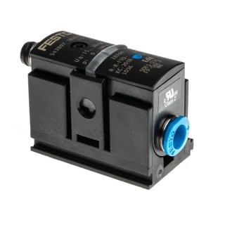 Festo Pneumatic Pressure Sensor, Piezoresistive, Threaded Port, 6 mm Tubing, 10 Bar, IP40, 12V DC/24V DC, Model 