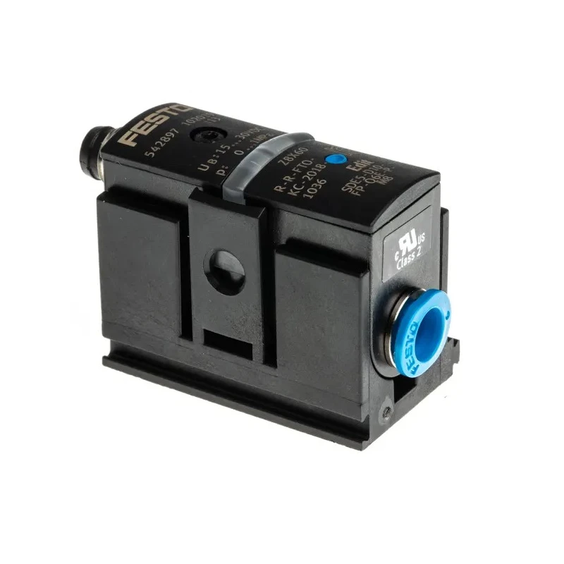 Festo Pneumatic Pressure Sensor, Piezoresistive, Threaded Port, 6 mm Tubing, 10 Bar, IP40, 12V DC/24V DC, Model 