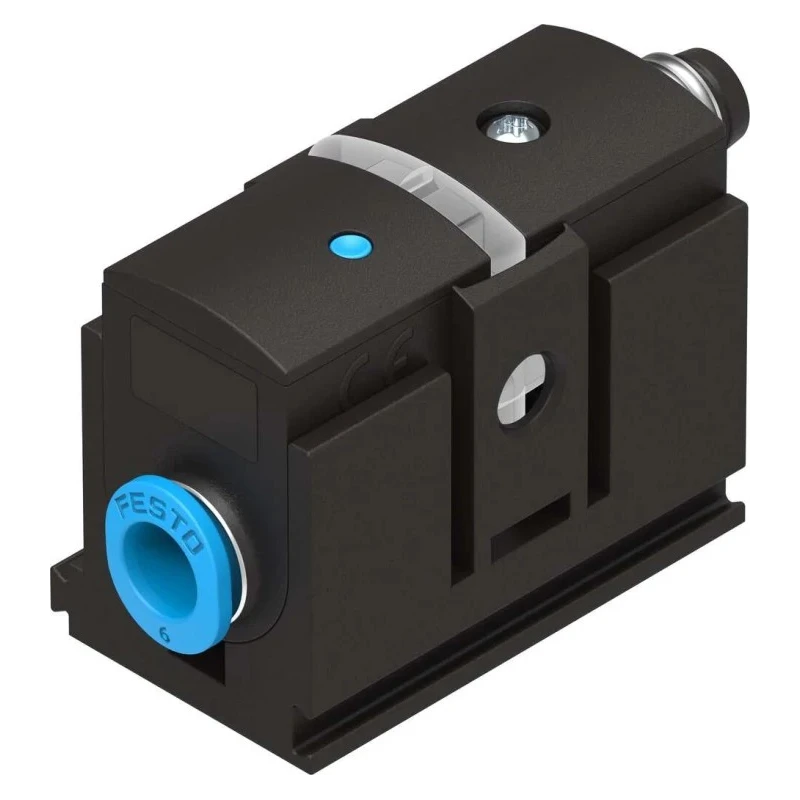Festo Pneumatic Pressure Sensor, Piezoresistive, Threaded Port, 6 mm Tubing, 10 Bar, IP40, 12V DC/24V DC, Model 