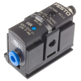 Festo Pneumatic Pressure Sensor 5V DC 10 bar Max Operating Pressure IP40 Protection 