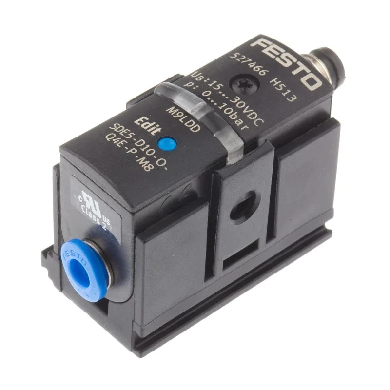 Festo Pneumatic Pressure Sensor 5V DC 10 bar Max Operating Pressure IP40 Protection 