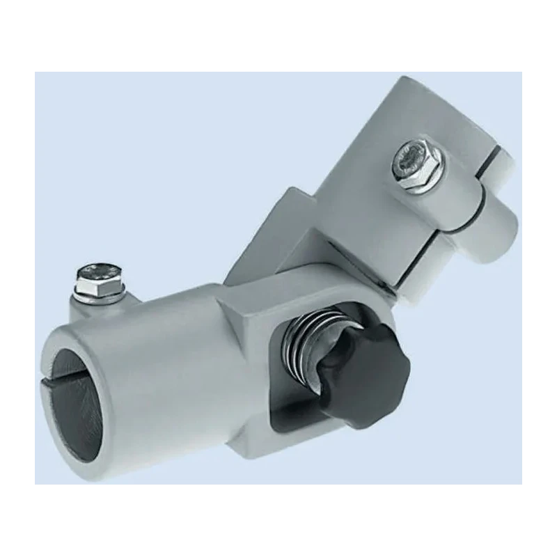Rose+Krieger Connecting Component Hinge Clamp, M10 Thread, Strut Profile 40 mm, Groove Size 40 mm, Round Tube 184000050200