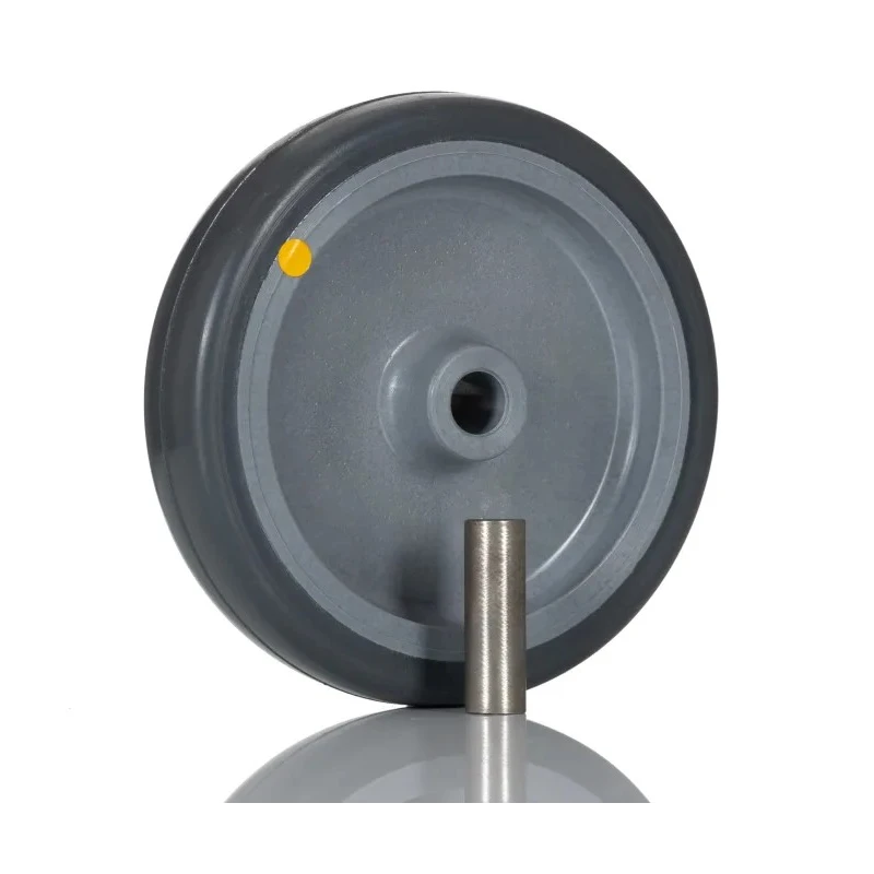 RS PRO Black Rubber Trolley Wheel 100mm Diameter 22mm Width 60kg Load Capacity Steel Hub 448-9946