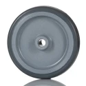 RS PRO Black Rubber Trolley Wheel 100mm Diameter 22mm Width 60kg Load Capacity Steel Hub 448-9946