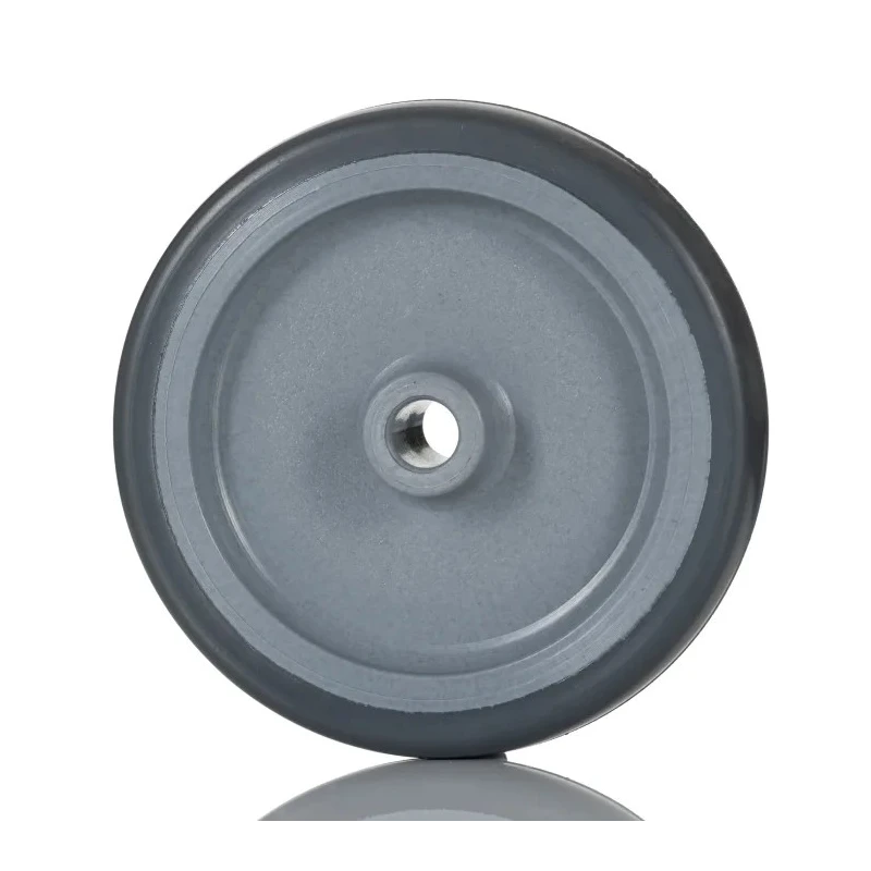 RS PRO Black Rubber Trolley Wheel 100mm Diameter 22mm Width 60kg Load Capacity Steel Hub 448-9946