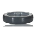 RS PRO Black Rubber Trolley Wheel 100mm Diameter 22mm Width 60kg Load Capacity Steel Hub 448-9946