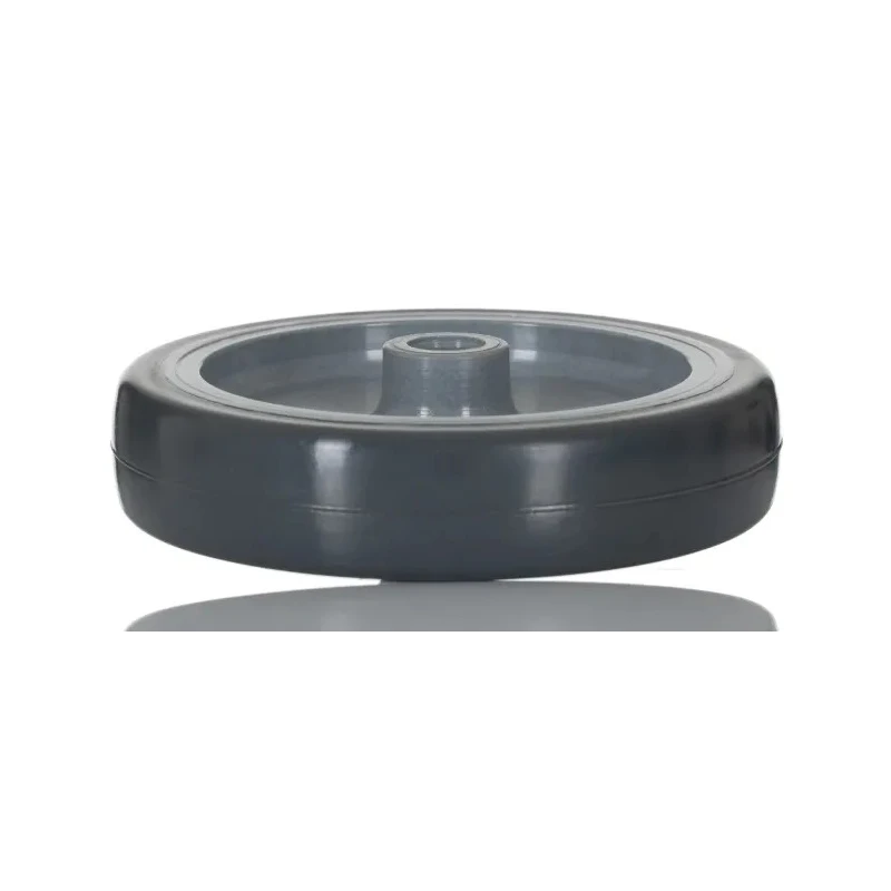 RS PRO Black Rubber Trolley Wheel 100mm Diameter 22mm Width 60kg Load Capacity Steel Hub 448-9946