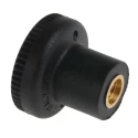 RS PRO Black Polymer Knurled Clamping Knob M5 Threaded Hole Italy 448-8836