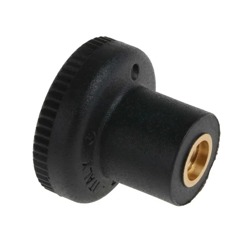 RS PRO Black Polymer Knurled Clamping Knob M5 Threaded Hole Italy 448-8836