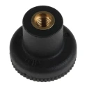 RS PRO Black Polymer Knurled Clamping Knob M5 Threaded Hole Italy 448-8836