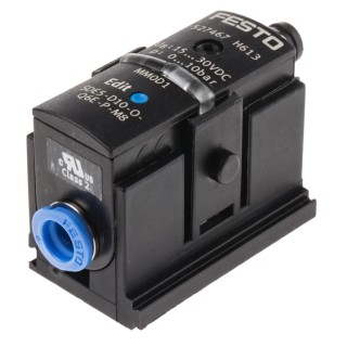 Festo Pneumatic Pressure Sensor QS-6 Port Threaded, 0-10 bar, IP40, 15-30V DC, 50 °C, Model 