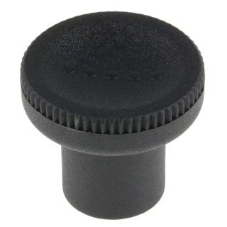 RS PRO Black Polymer Knurled Clamping Knob M6 Threaded Hole with Brass Insert 12mm Thread Length 25mm Diameter 448-8858