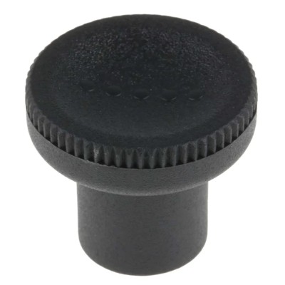 RS PRO Black Polymer Knurled Clamping Knob M6 Threaded Hole with Brass Insert 12mm Thread Length 25mm Diameter 448-8858