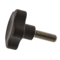 Elesa Black Fibreglass Reinforced Polyamide Based (PA) Technopolymer Multiple Lobes Clamping Knob, Threaded Stud 166493
