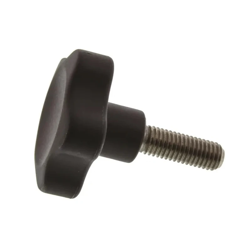 Elesa Black Fibreglass Reinforced Polyamide Based (PA) Technopolymer Multiple Lobes Clamping Knob, Threaded Stud 166493