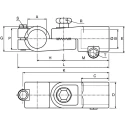 Rose+Krieger M8 Hinge Clamp Connecting Component Strut Profile 25 mm, Round Tube Size 25.1 mm 182500040200