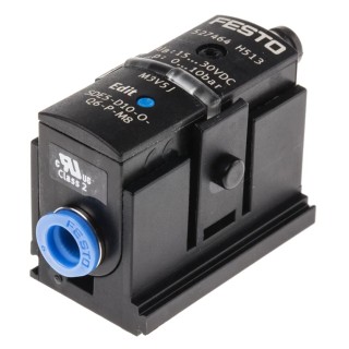 Festo Pneumatic Pressure Sensor 10 bar Maximum Operating Pressure 15, 30 V DC Voltage IP40 Protection Rating 